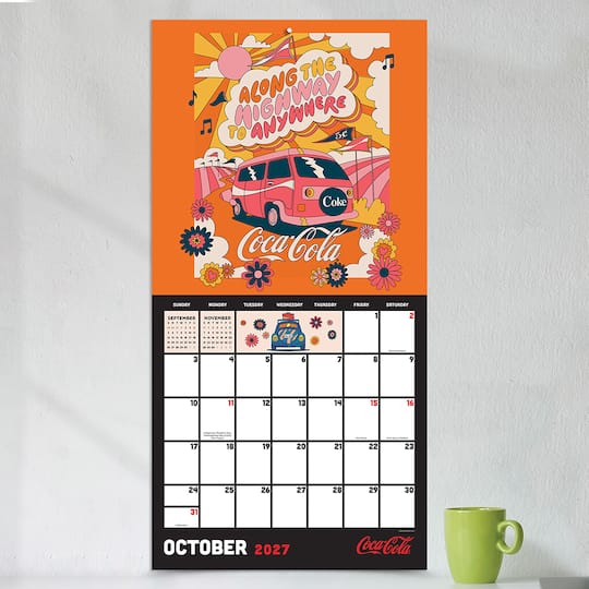 2027 Coca-Cola Red Mixtape Wall Calendar